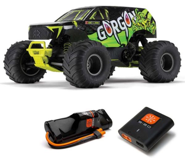 1/10 Gorgon 4x2 Mega Brushed Monster truck w/batt and charger YELLOW