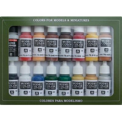 AV Vallejo Game Color set - Leather and Metal 16 paint set VAL72291